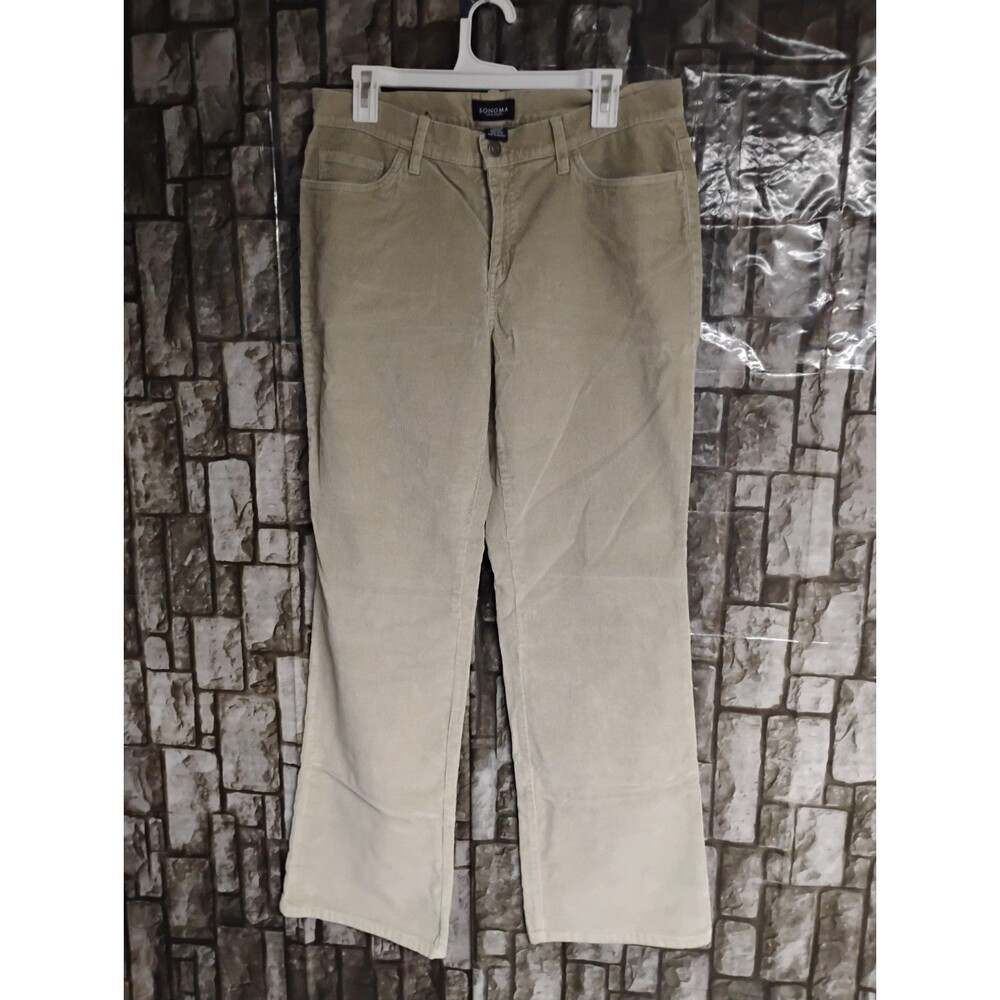 Sonoma Tan Womens Corduroy Pants Size 12 Average